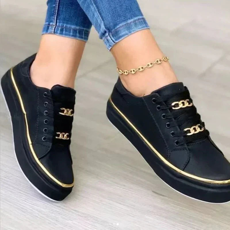 Kate – Modische Sneaker mit goldenen Akzenten