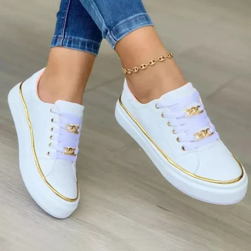 Kate – Modische Sneaker mit goldenen Akzenten