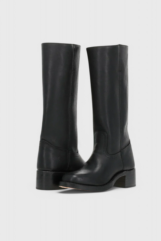 Mila – Sleek Mid-Calf Leather Riding Boots for Women