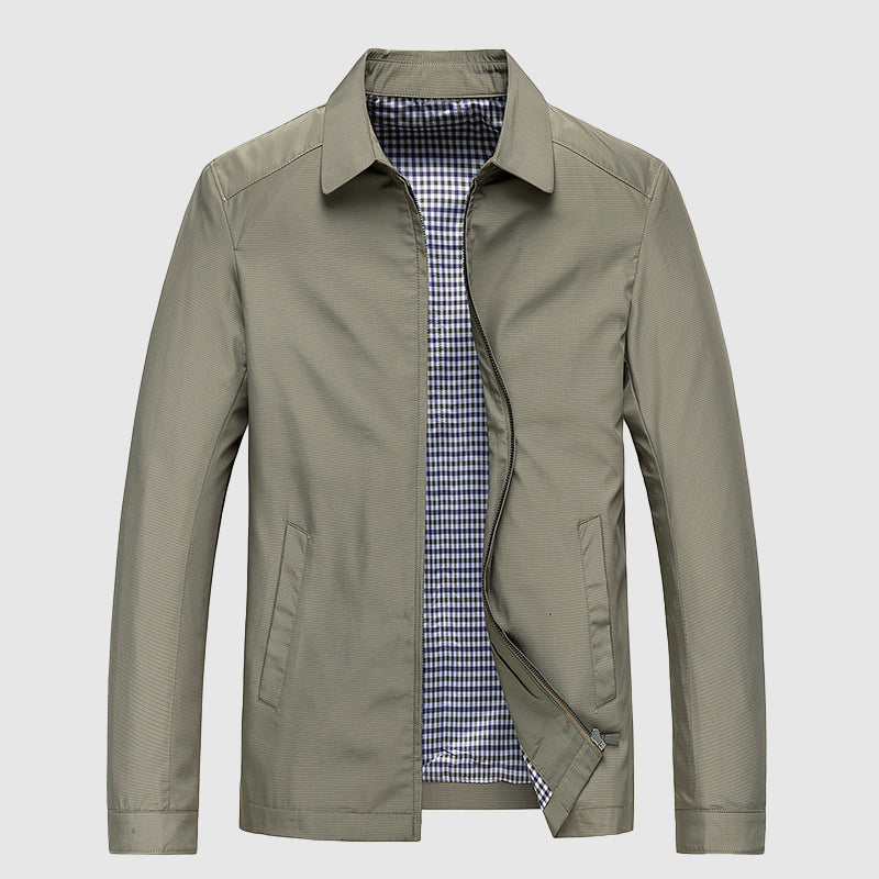 David – Leichte Übergangsjacke mit Karofutter Herren