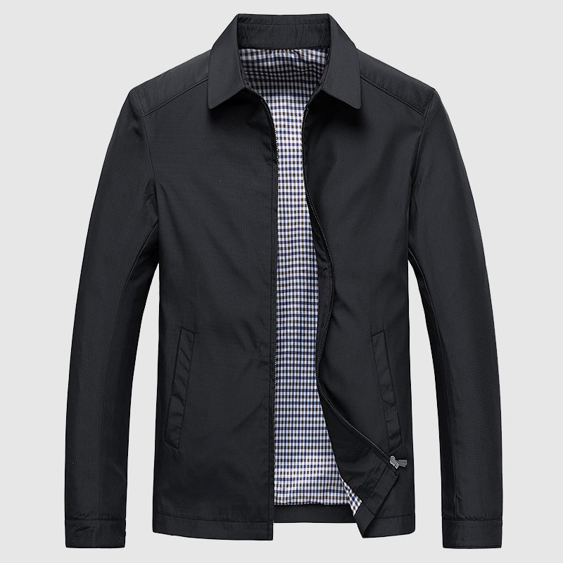 David – Leichte Übergangsjacke mit Karofutter Herren