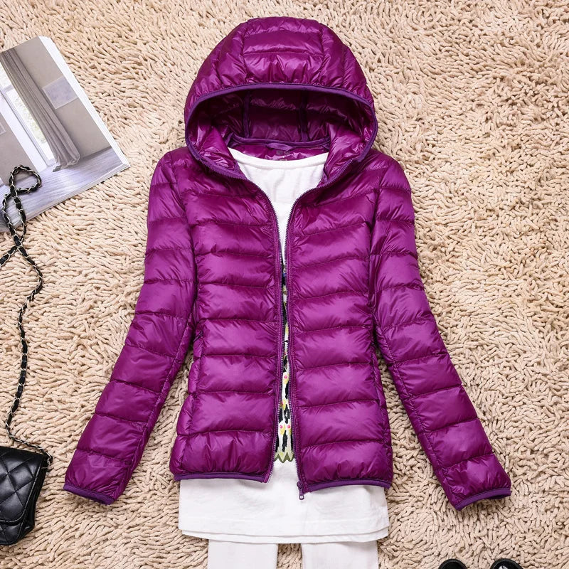 Lina – Leicht gesteppte Kapuzenjacke Damen