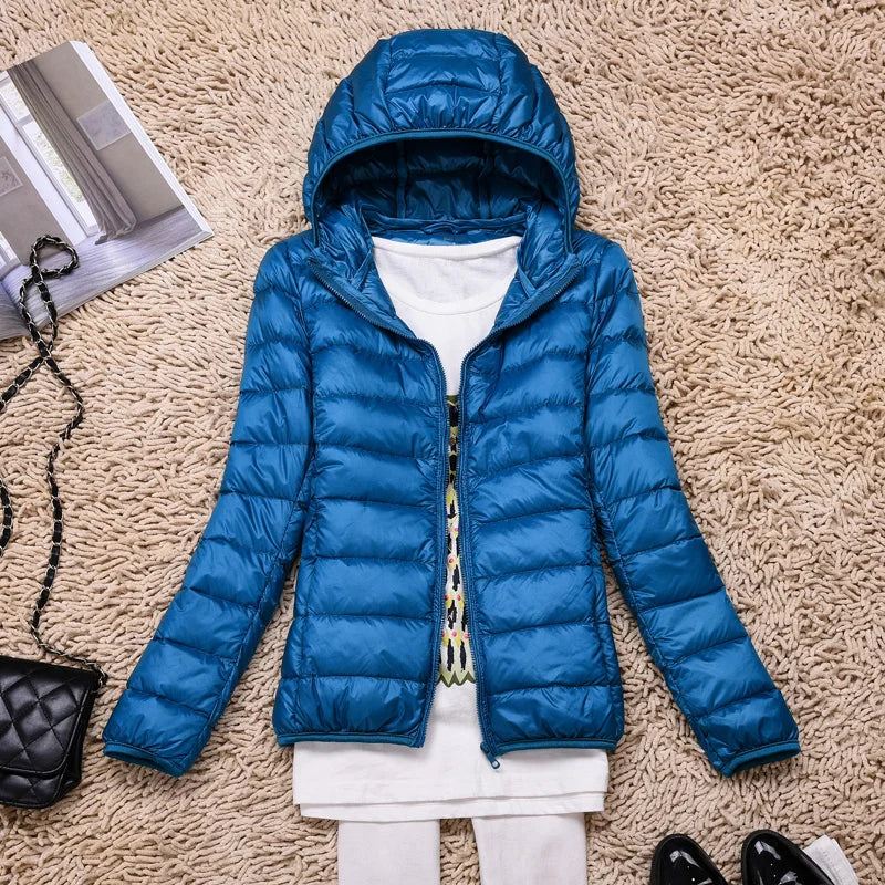 Lina – Leicht gesteppte Kapuzenjacke Damen