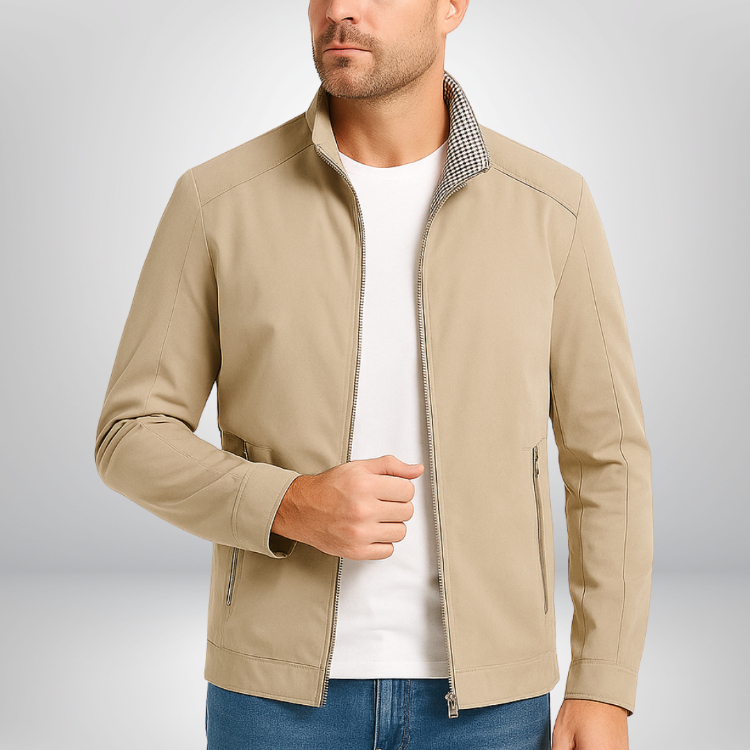 David – Übergangsjacke Herren mit Stehkragen und Reißverschluss