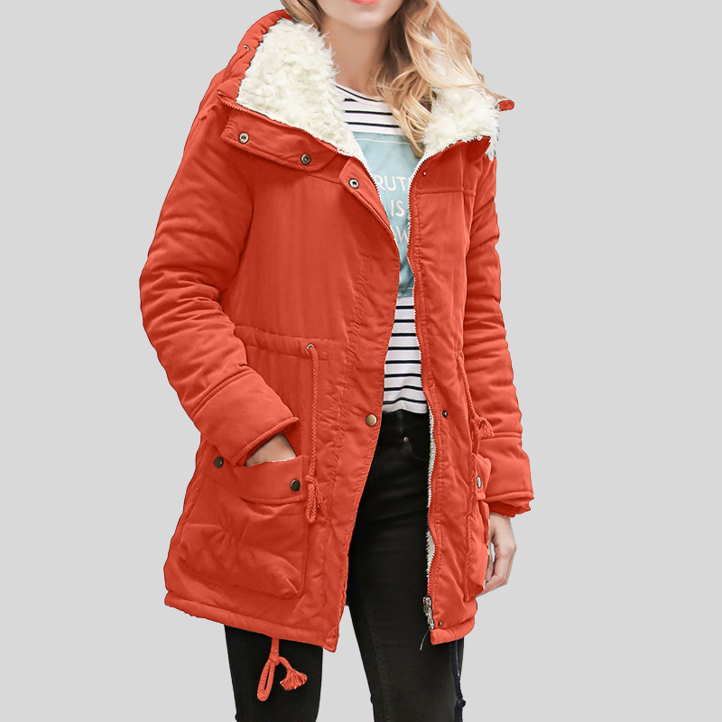 Sophia – Damen Winterjacke mit Fellfutter und Kapuze
