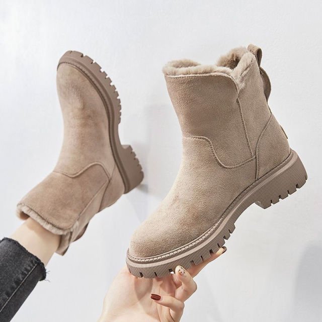 Livia – Damen Winterboots mit Fellfutter und Reißverschluss