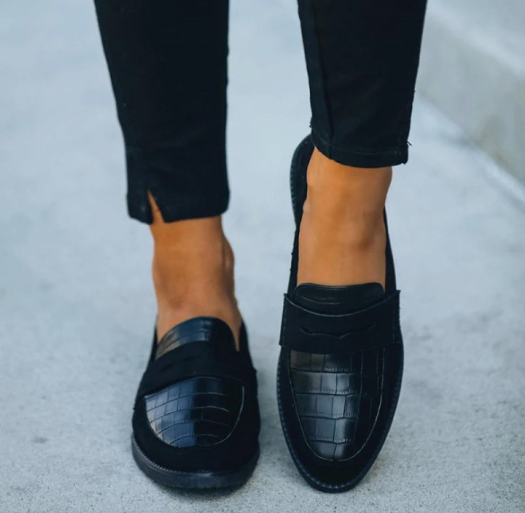 Elora – Elegante Loafer mit Kroko-Prägung