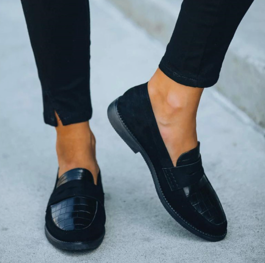 Elora – Elegante Loafer mit Kroko-Prägung