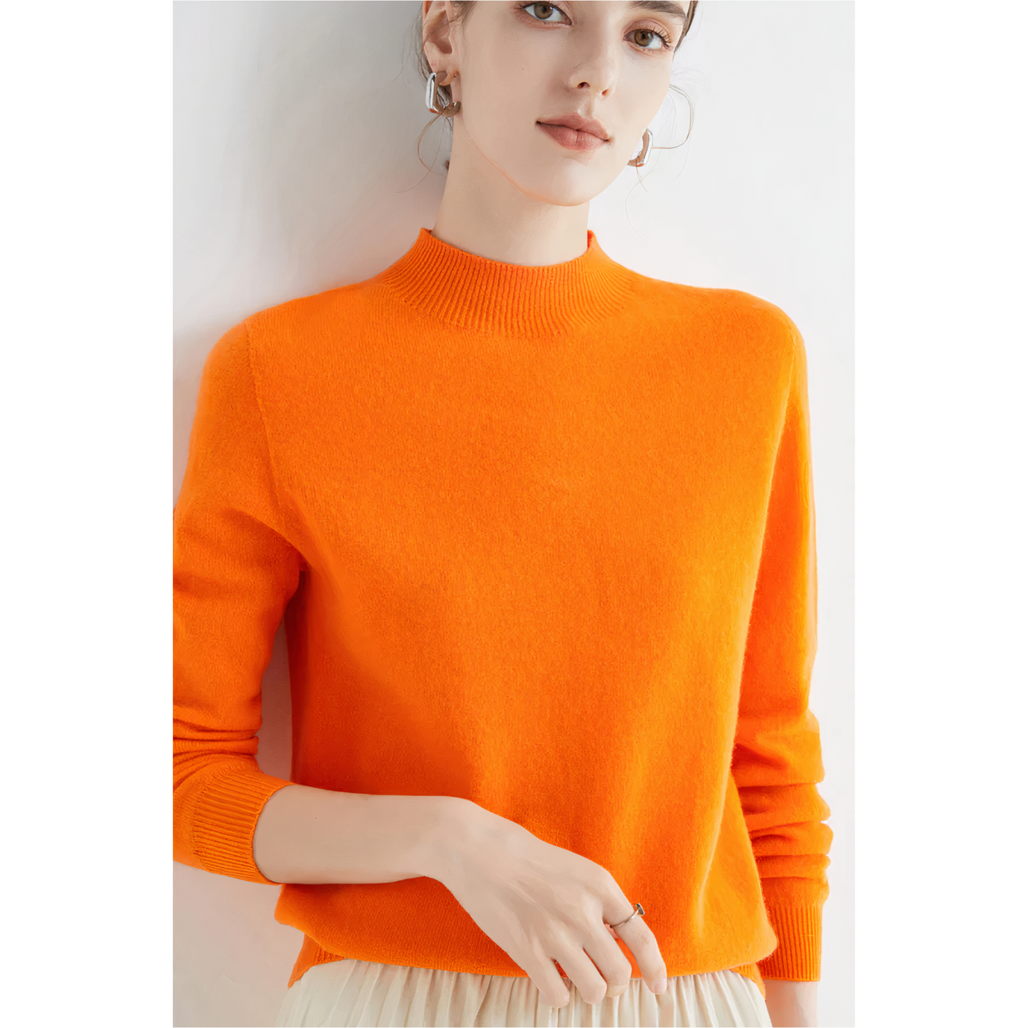 Emilia - Damen Pullover Rundhals Langarm weich