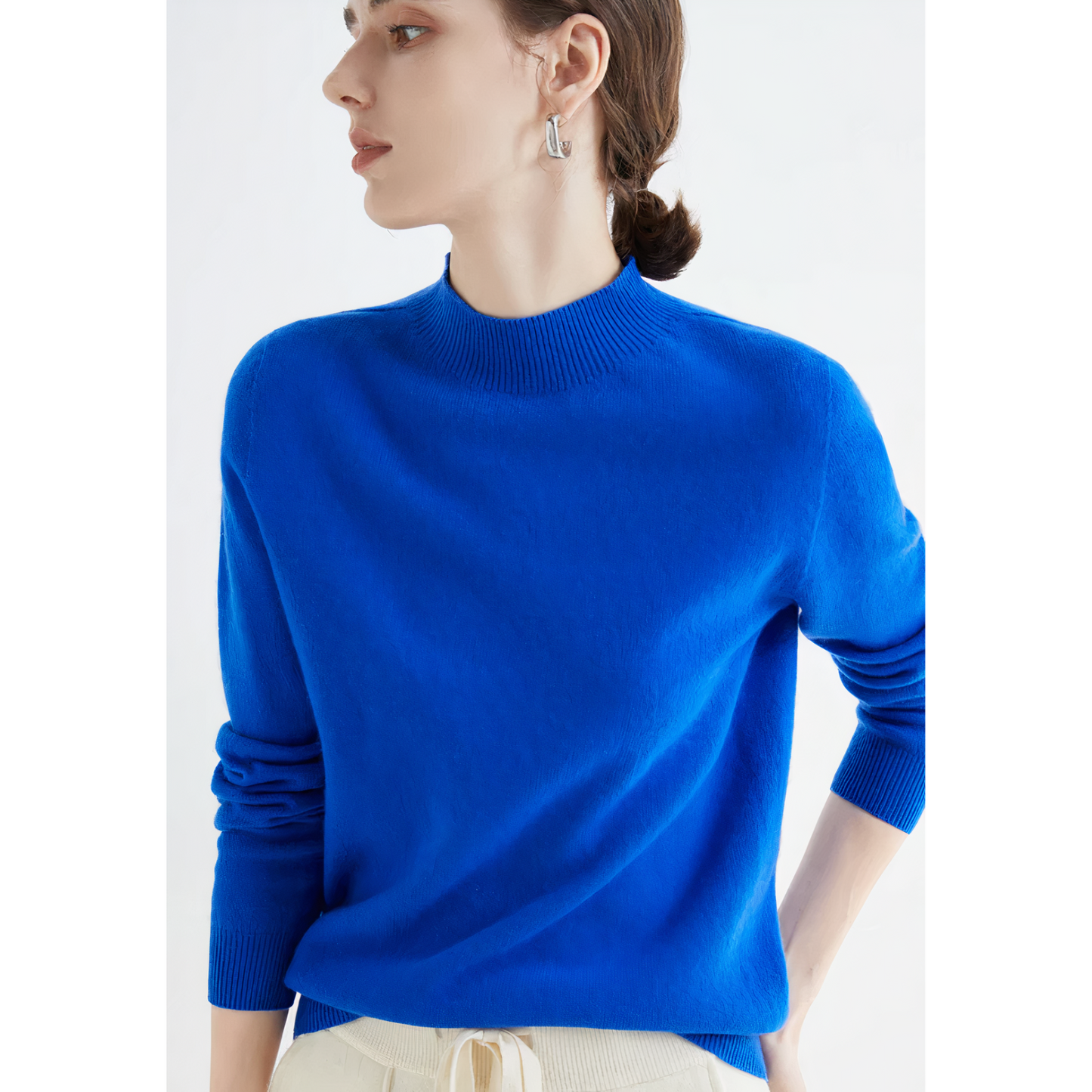 Emilia - Damen Pullover Rundhals Langarm weich