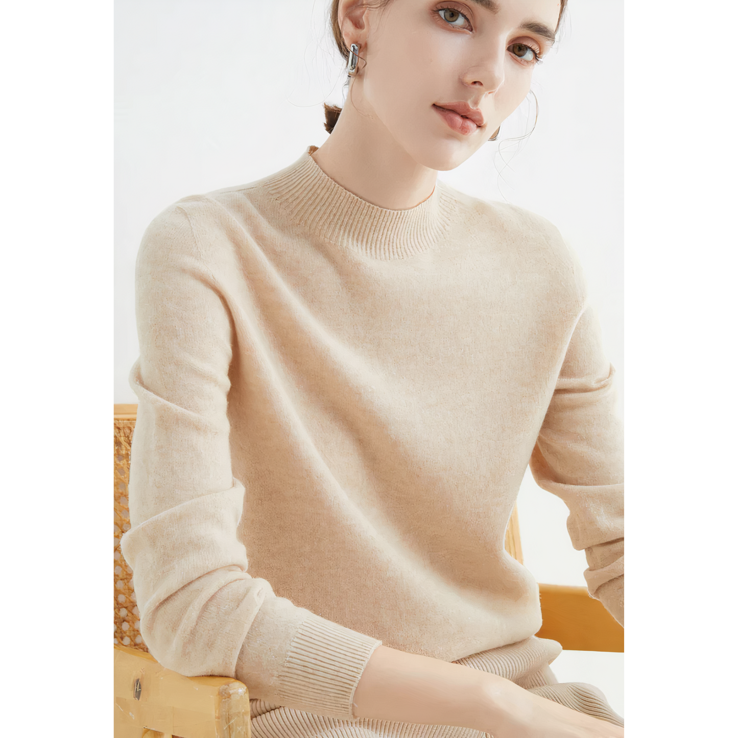 Emilia - Damen Pullover Rundhals Langarm weich
