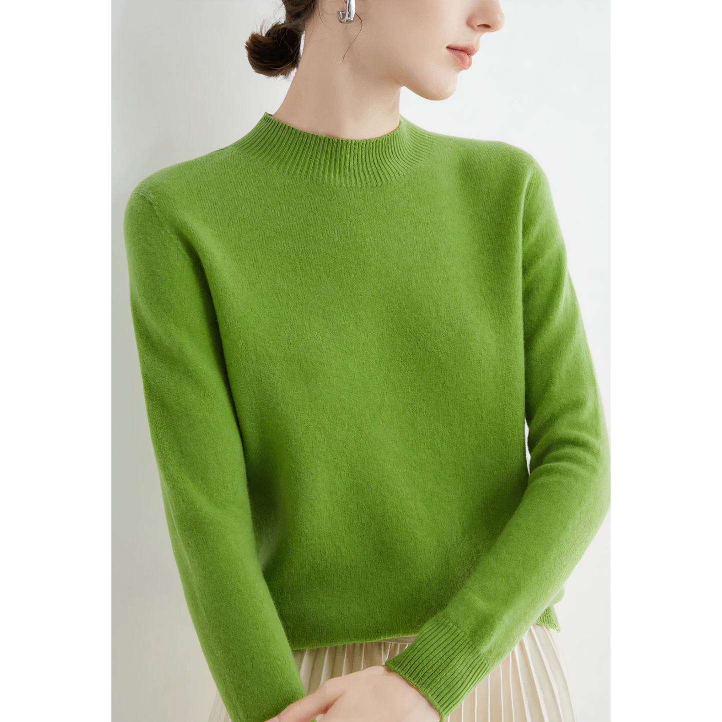 Emilia - Damen Pullover Rundhals Langarm weich