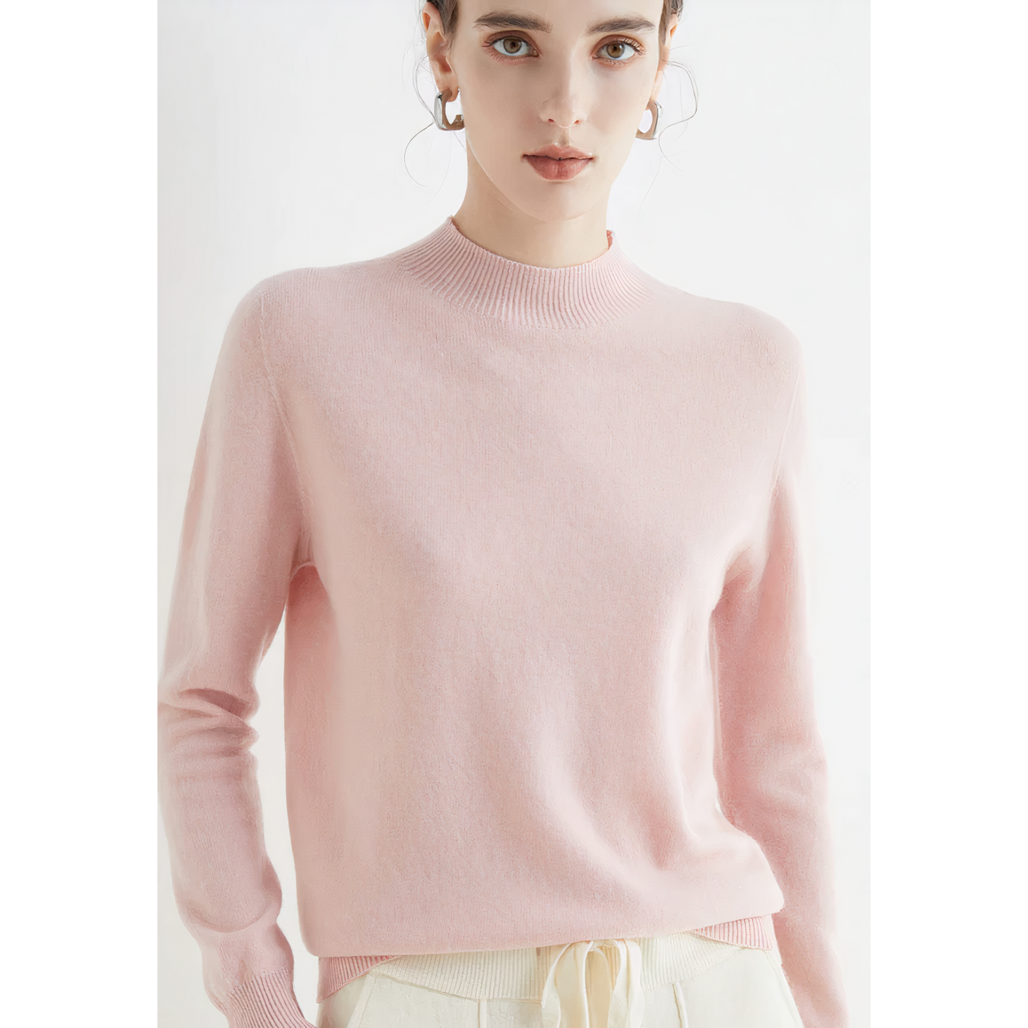 Emilia - Damen Pullover Rundhals Langarm weich