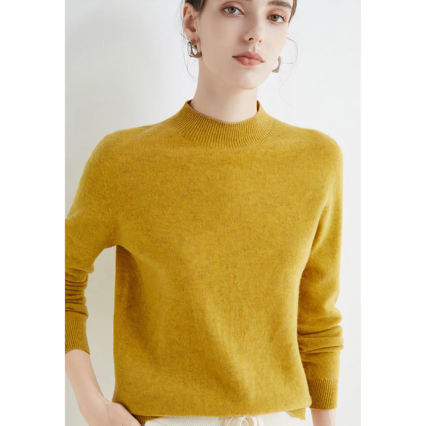 Emilia - Damen Pullover Rundhals Langarm weich
