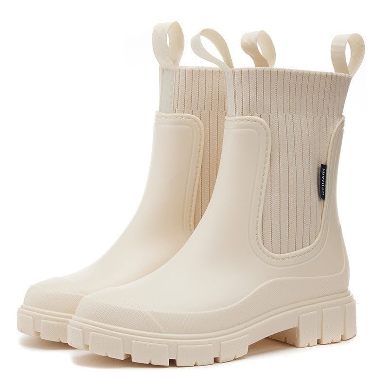 Elena - Damen Chelsea Boots mit Profilsohle und elastischem Schaft