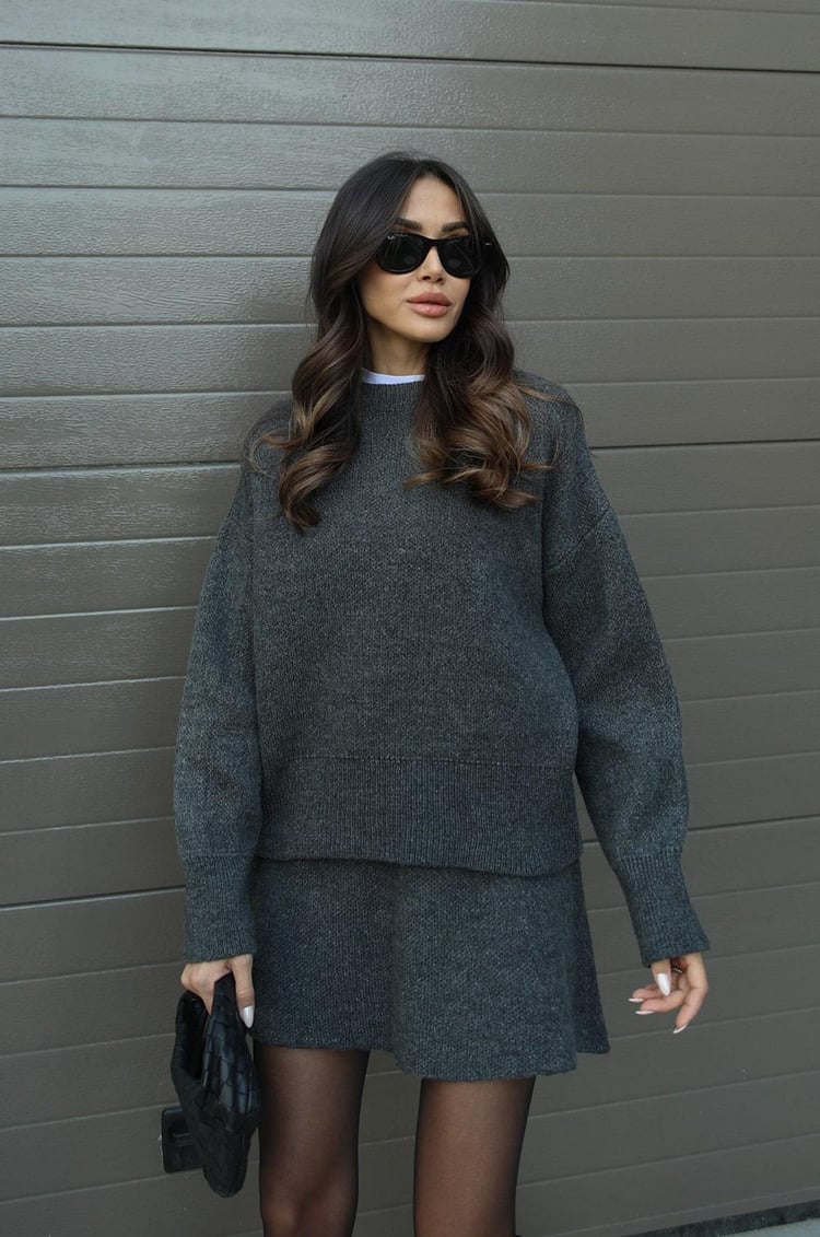 Lina – Strickpullover mit Minirock Damen