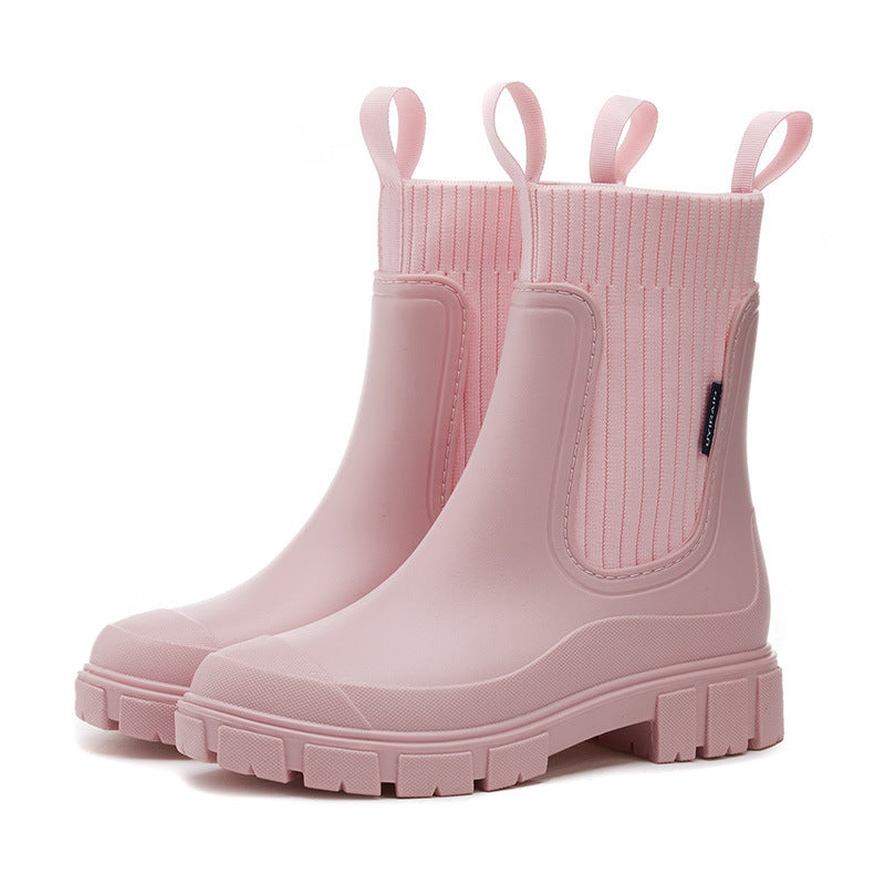 Elena - Damen Chelsea Boots mit Profilsohle und elastischem Schaft