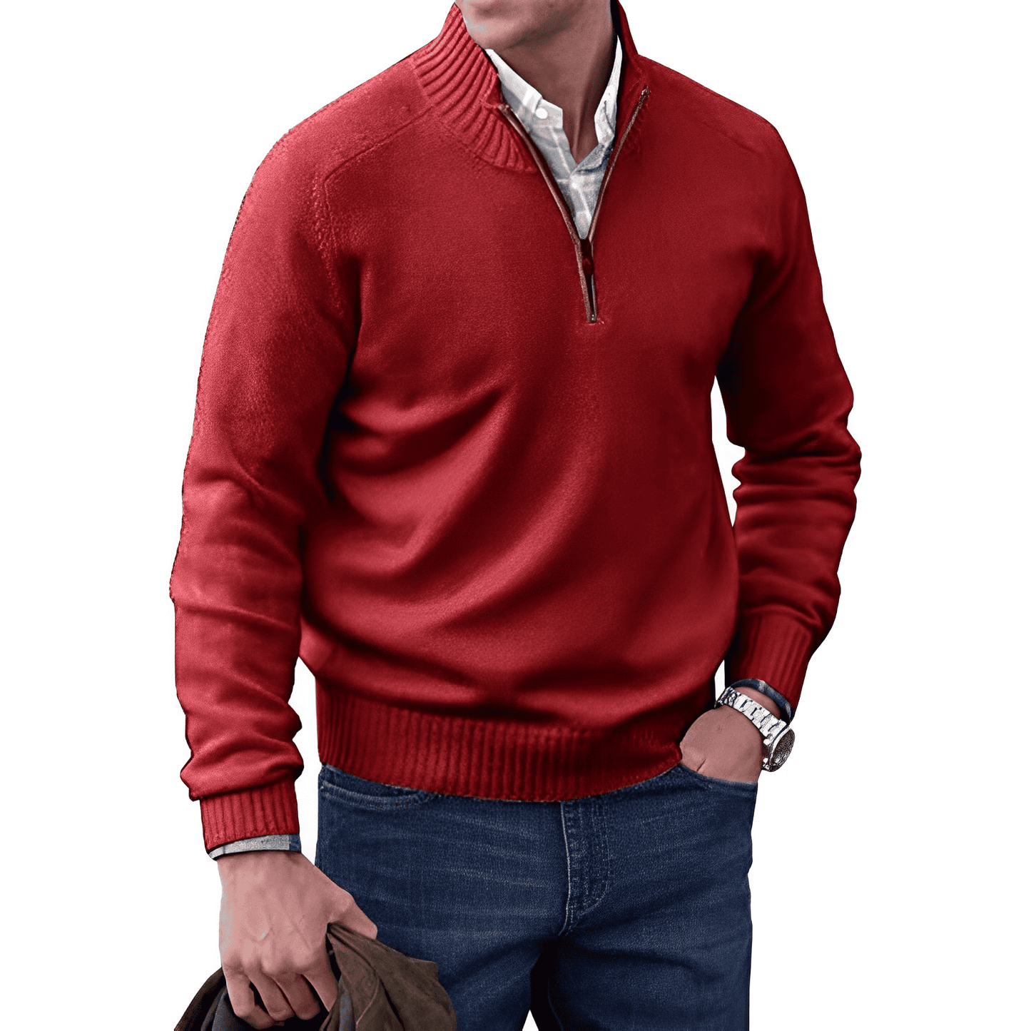 Liam – Winter Pullover Herren mit Reißverschluss