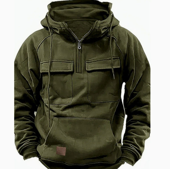 Leon - Herren Hoodie mit Brusttaschen und Kapuze