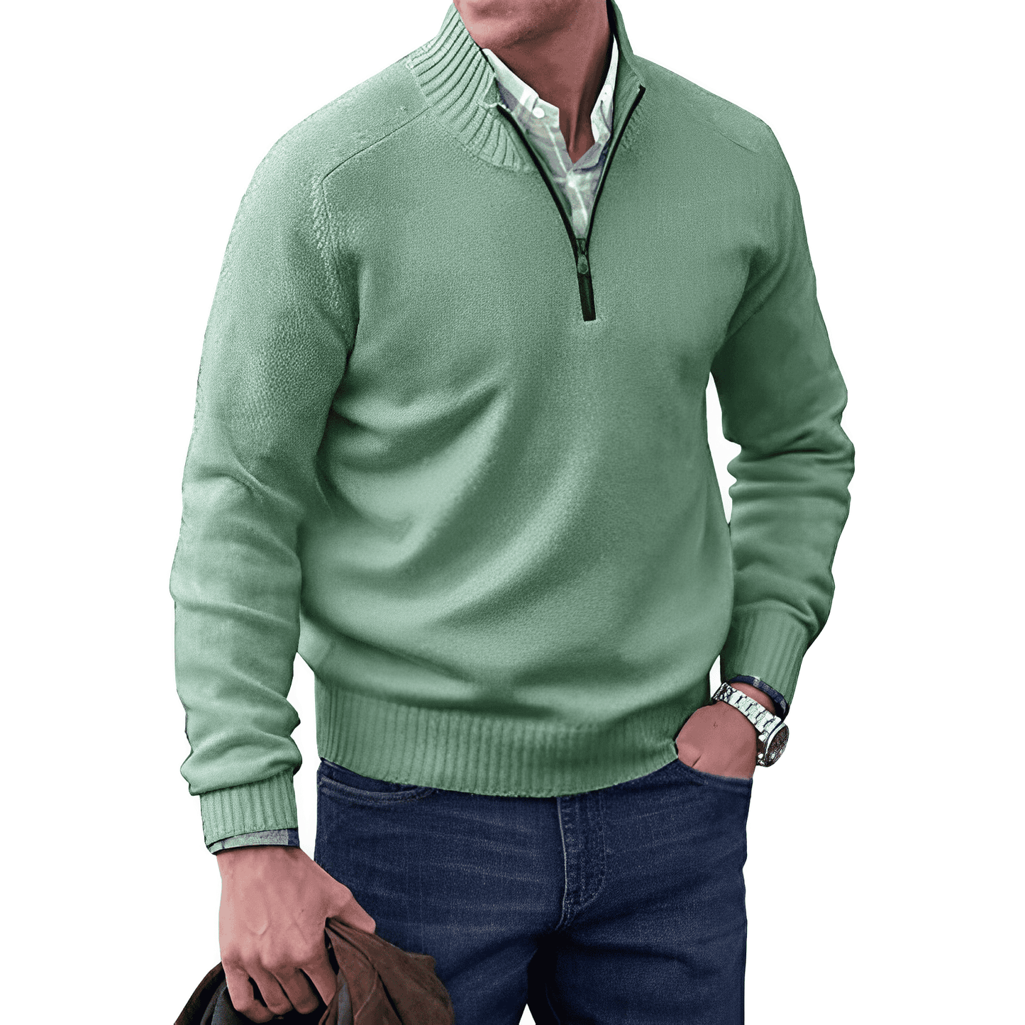 Liam – Winter Pullover Herren mit Reißverschluss