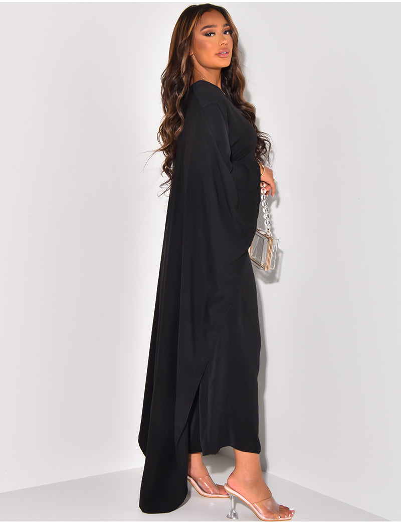 Amira – Maxikleid Damen mit Cape-Ärmeln