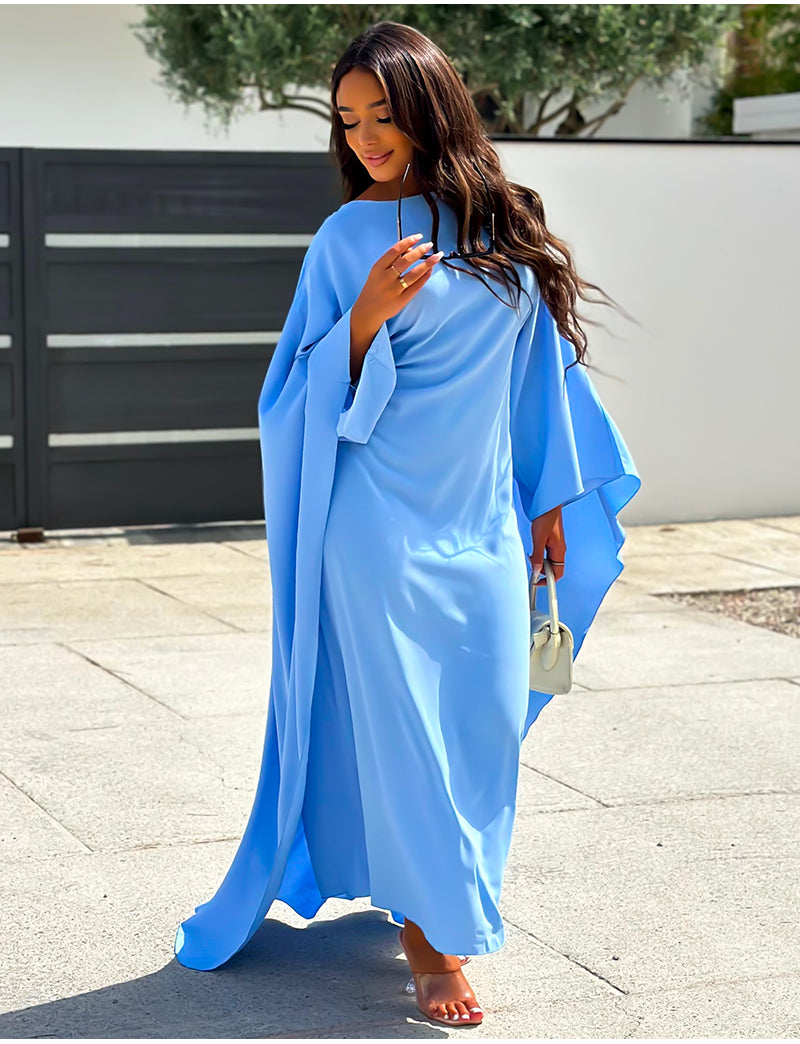 Amira – Maxikleid Damen mit Cape-Ärmeln