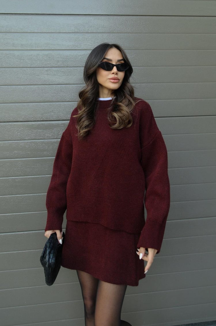 Lina – Strickpullover mit Minirock Damen