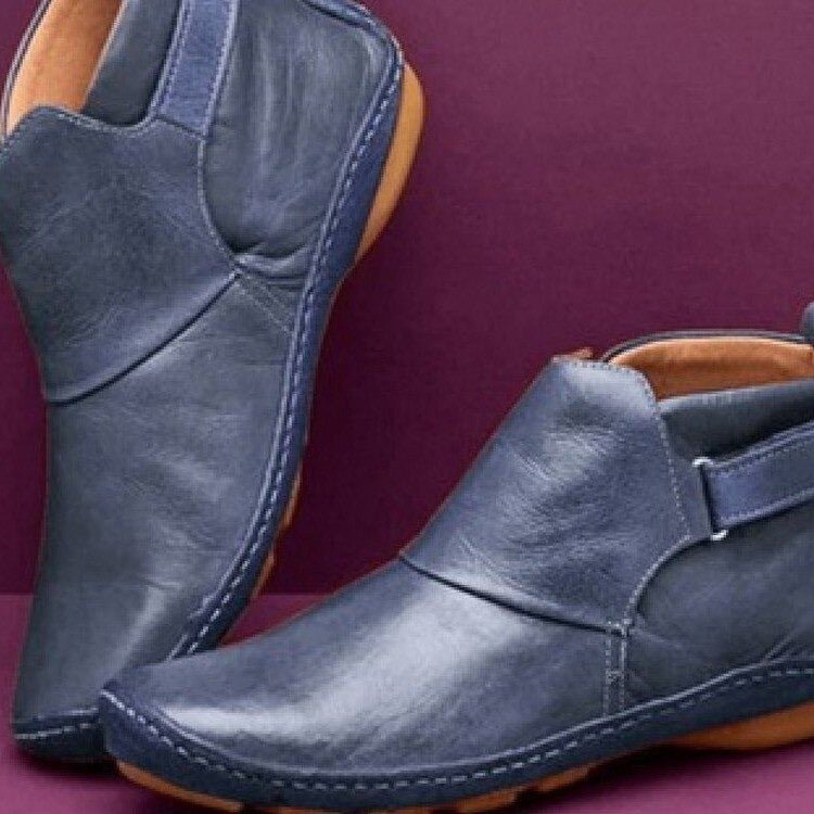 Nina – Leder-Stiefeletten Damen mit Bequemer Sohle und Elastischem Einsatz