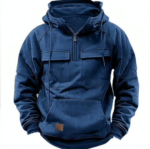 Leon - Herren Hoodie mit Brusttaschen und Kapuze