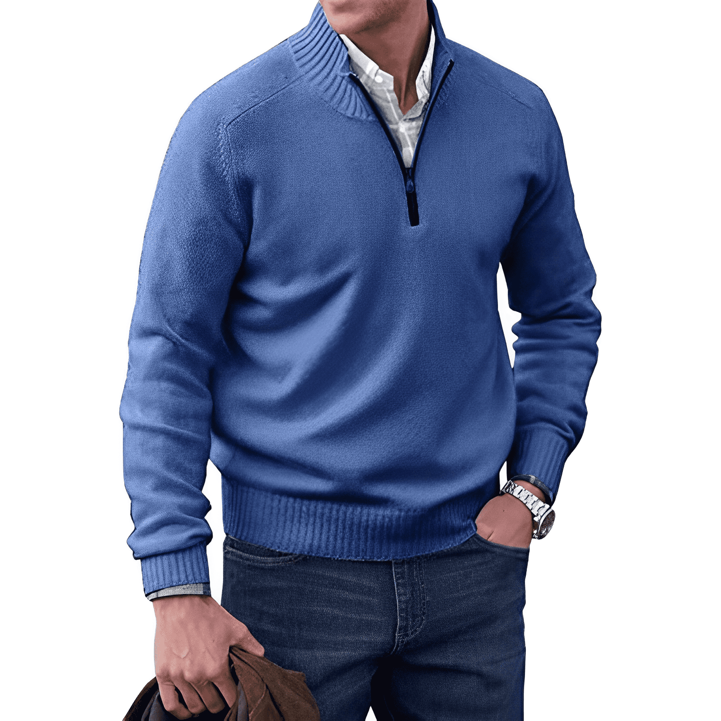Liam – Winter Pullover Herren mit Reißverschluss