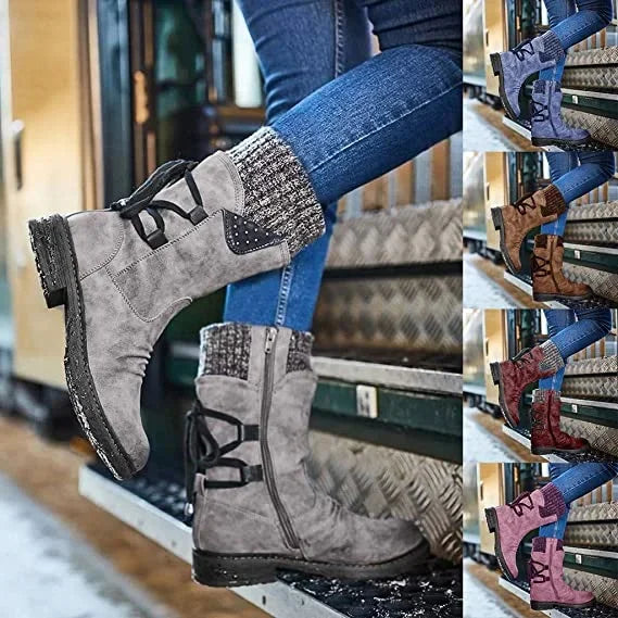 Lara – Damen Winterstiefel mit Schnür- und Zierdetails