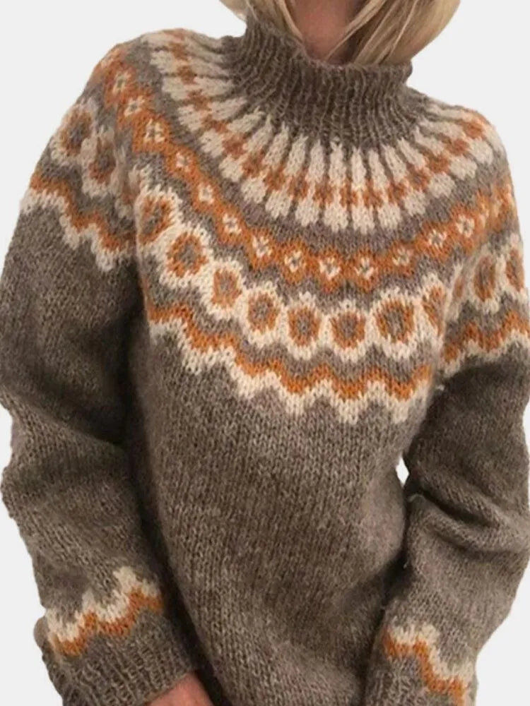 Sophie - Damen kaschmir Pullover und Stehkragen