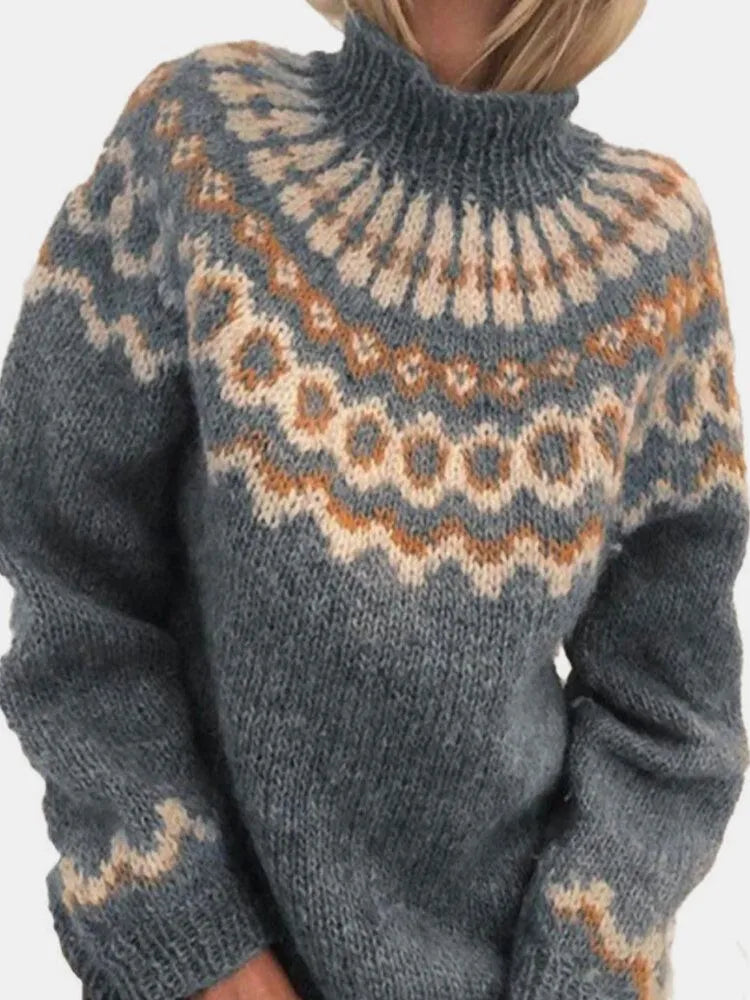 Sophie - Damen kaschmir Pullover und Stehkragen