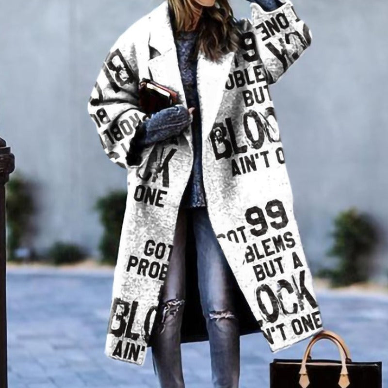 Marisol - Damen Oversize Mantel Zweifarb Design