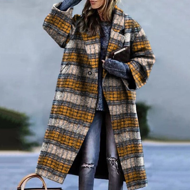 Marisol - Damen Oversize Mantel Zweifarb Design