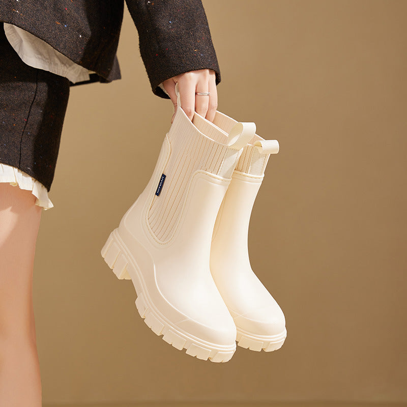 Elena - Damen Chelsea Boots mit Profilsohle und elastischem Schaft