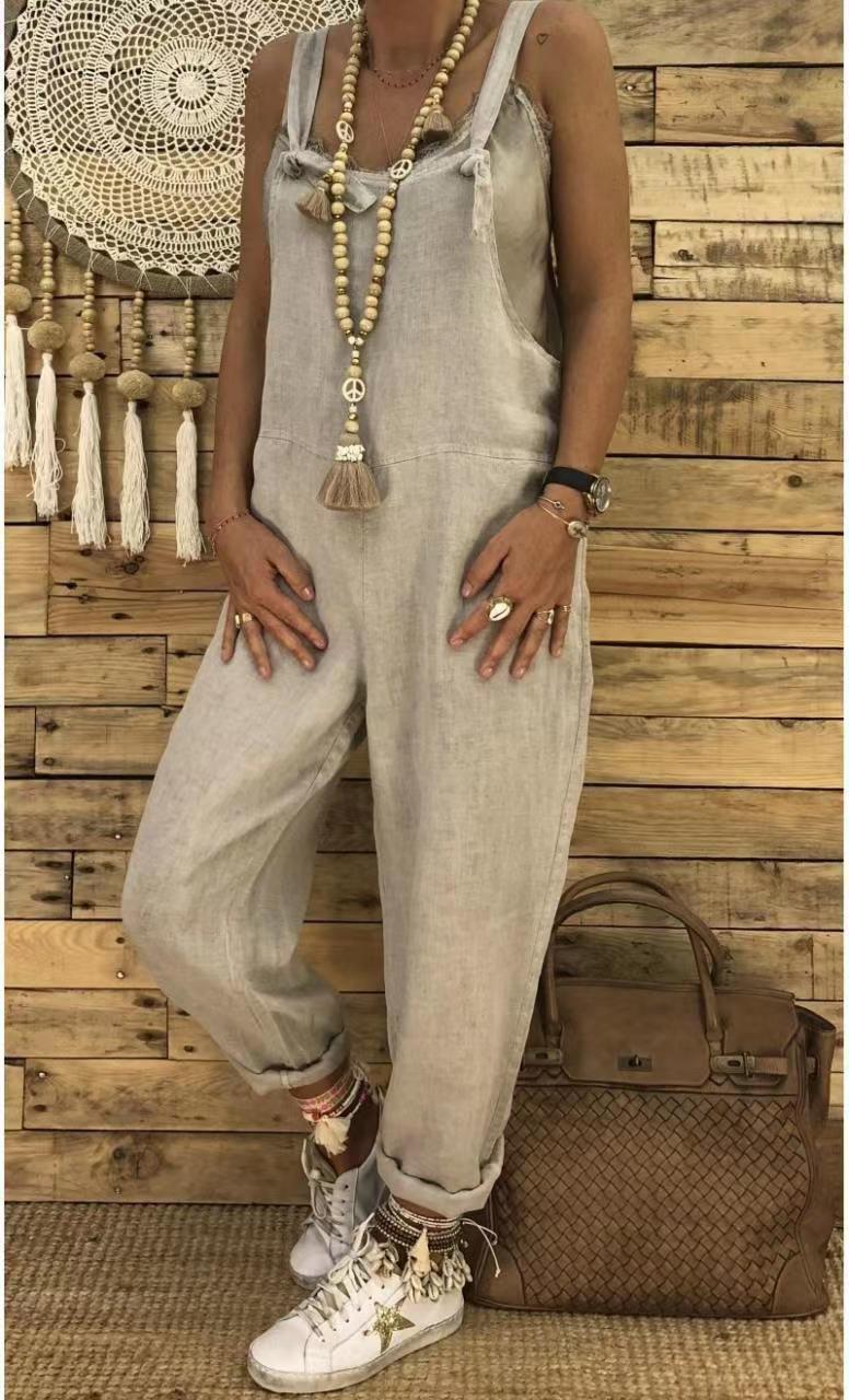 Mila - Cooler, böhmischer Leinen-Overall