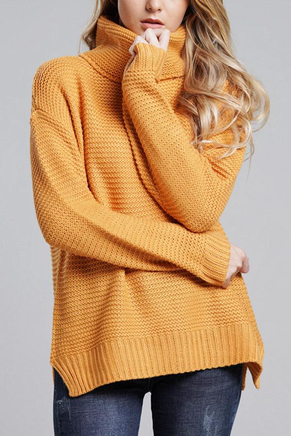 Lunara – Damen Rollkragen Strickpullover