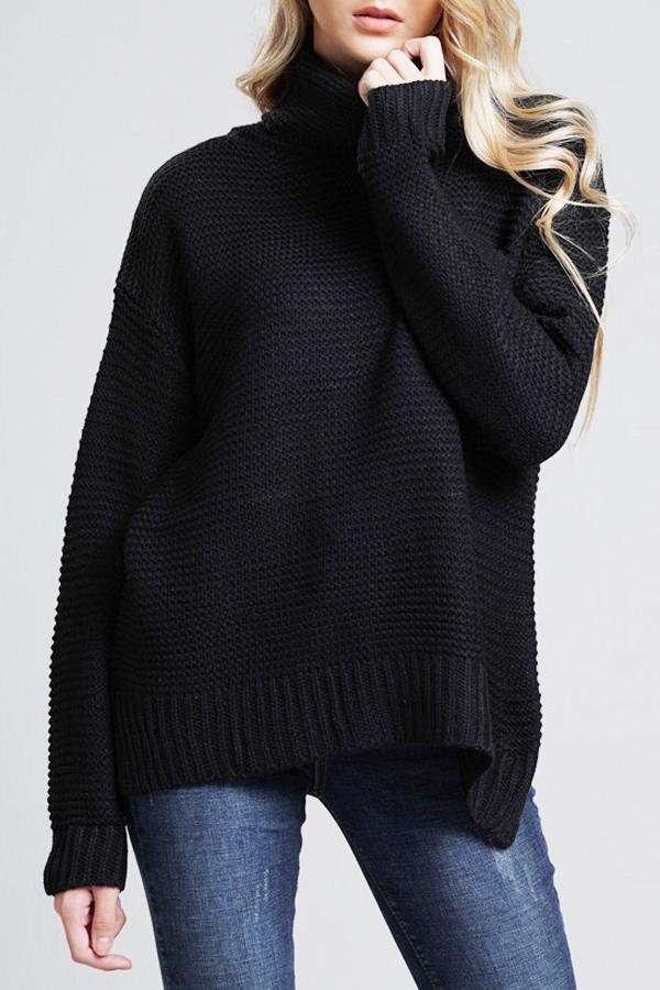 Lunara – Damen Rollkragen Strickpullover