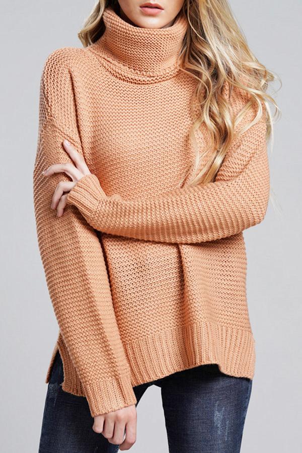 Lunara – Damen Rollkragen Strickpullover