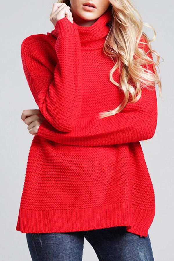 Lunara – Damen Rollkragen Strickpullover