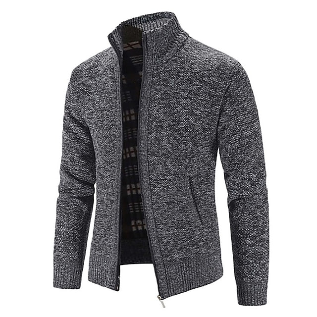 Liam - Strickjacke für Herren mit Reißverschluss und Stehkragen