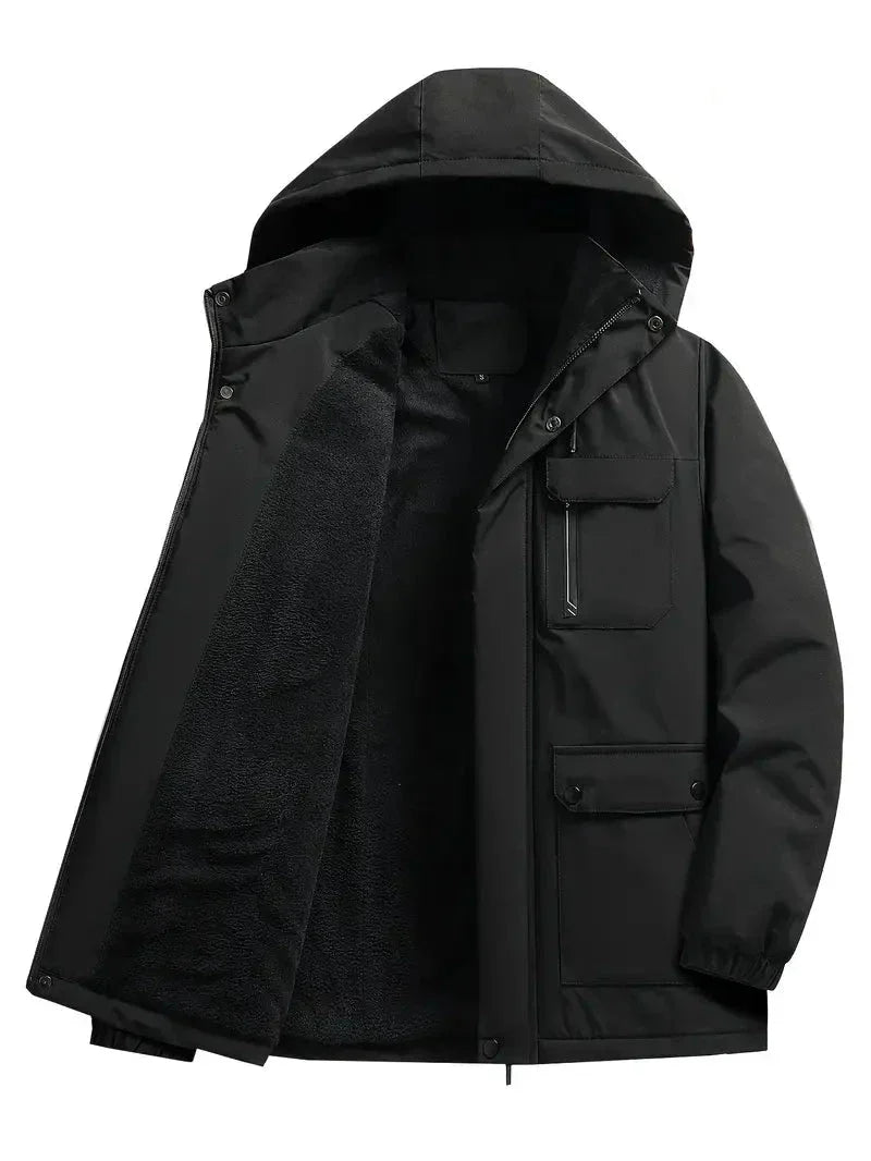 Lars – Winterjacke Herren mit Kapuze und Fleecefutter