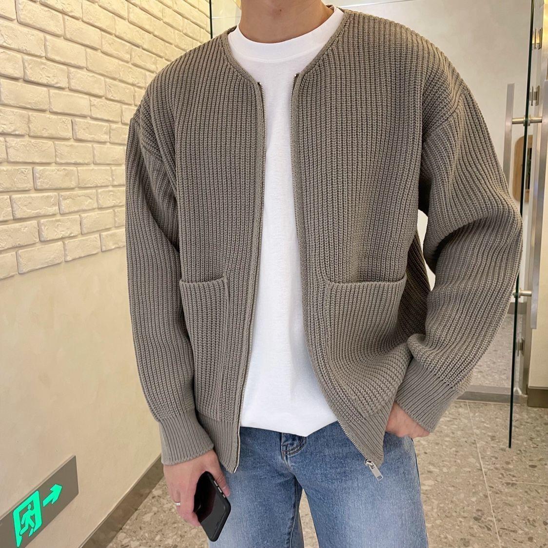 Noah - Herren Strickjacke mit Reißverschluss