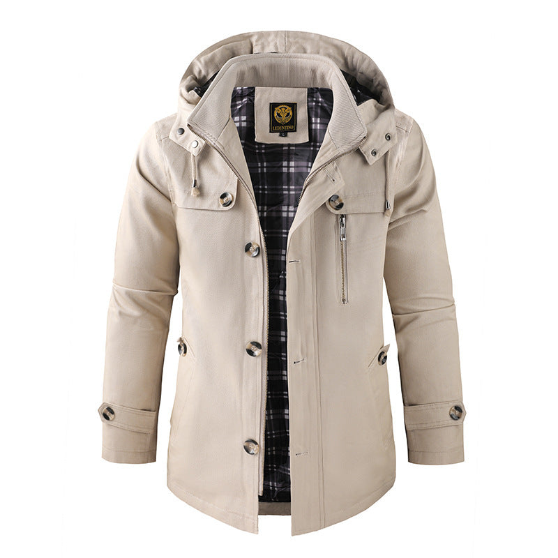 Martin - Herren Freizeitjacke mit Kapuze und Karofutter