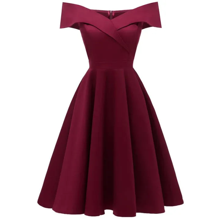 Clara - Damen Cocktailkleid mit schulterfreiem Schnitt