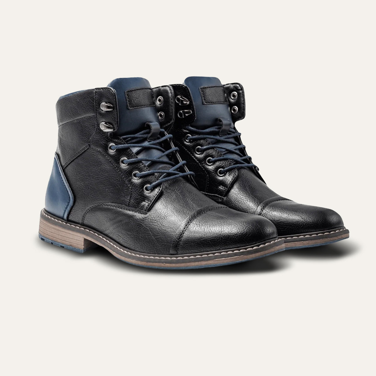 David – Robuste Leder-Boots mit Kontrastdetails für Herren