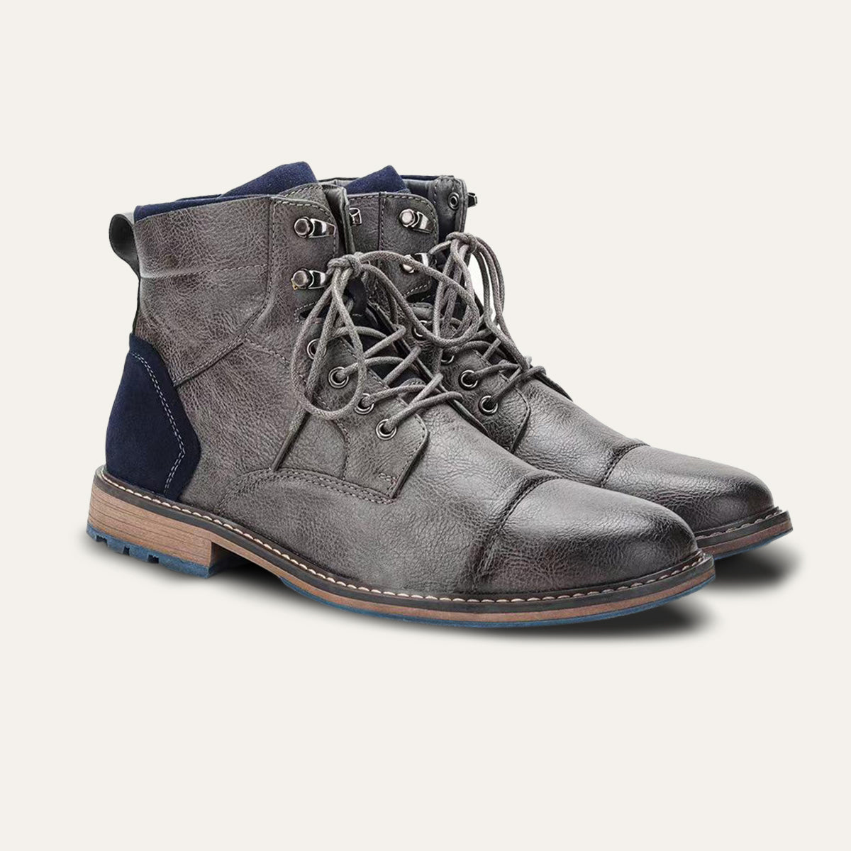 David – Robuste Leder-Boots mit Kontrastdetails für Herren