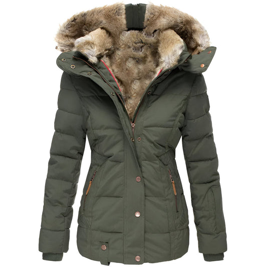 Ava – Insulated Faux-Fur Hooded Puffer Jacket for Women