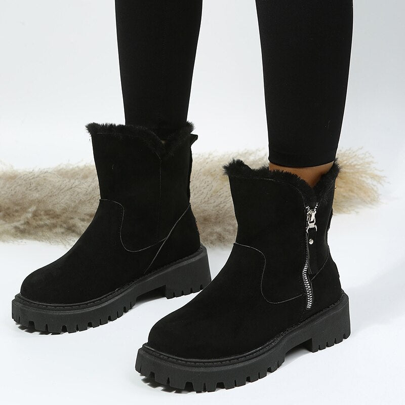Amira - Damen Winterboots mit Reißverschluss
